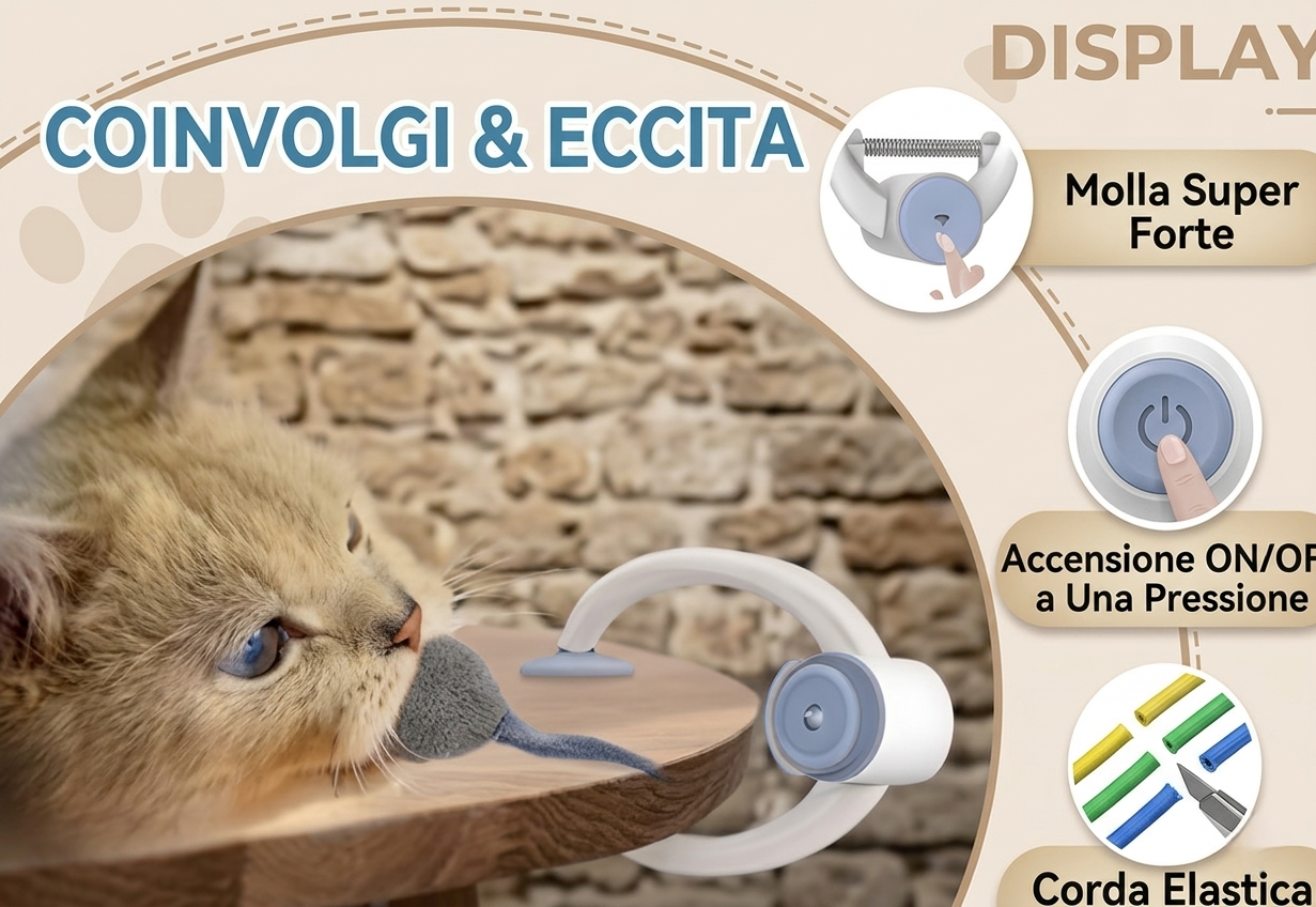 MicioBounce™ – Il Gioco Sospeso e Interattivo per Gatti